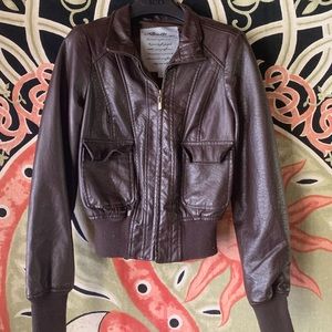 Women’s Leather Bomber Jacket
